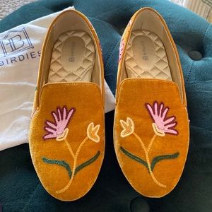 Birdies The Starling floral embroidered flats